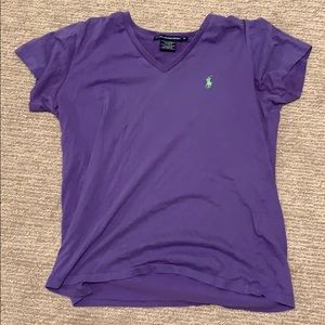 Polo by Ralph Lauren Tops - v-neck purple and green polo t-shirt Polo by Ralph Lauren Tops - v-neck purple and green polo t-shirt